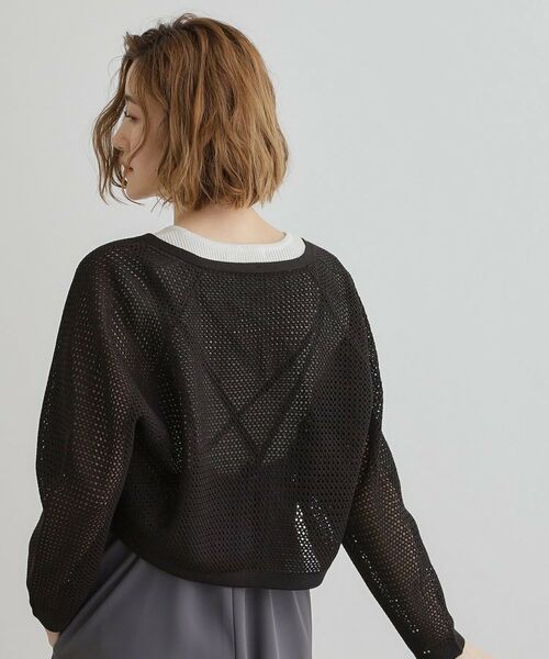 grove / グローブ カーディガン・ボレロ | ワイドスリーブメッシュカーディガン | 詳細6