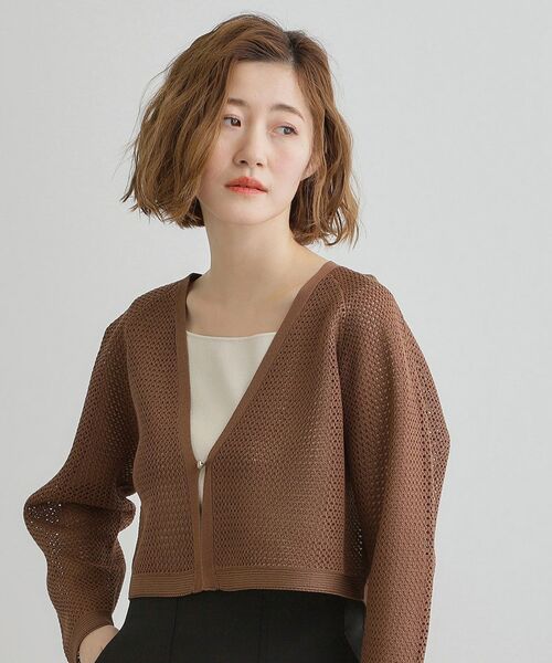 grove / グローブ カーディガン・ボレロ | ワイドスリーブメッシュカーディガン | 詳細9