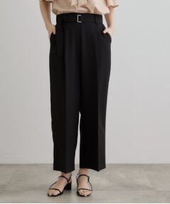 grove / グローブ ショート・ハーフ・半端丈パンツ | 【夏に嬉しい機能付き】リネンライクベルトワイドパンツ