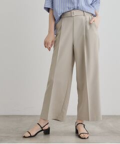 grove / グローブ ショート・ハーフ・半端丈パンツ | 【夏に嬉しい機能付き】リネンライクベルトワイドパンツ