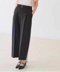 grove / グローブ ショート・ハーフ・半端丈パンツ | 【夏に嬉しい機能付き】リネンライクベルトワイドパンツ