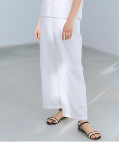 grove / グローブ パンツ | 【レースの透け感が軽やか】エンブロイダリーレースワイドパンツ