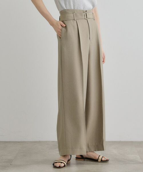 grove / グローブ パンツ | デニムライクベルト付きワイドパンツ | 詳細1