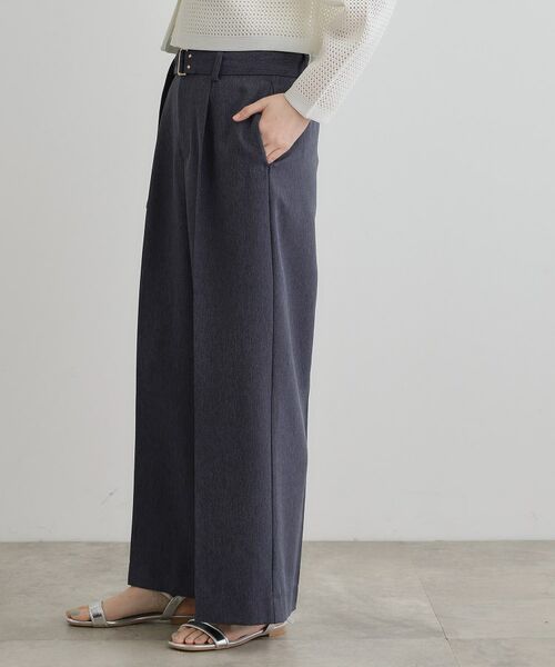 grove / グローブ パンツ | デニムライクベルト付きワイドパンツ | 詳細5