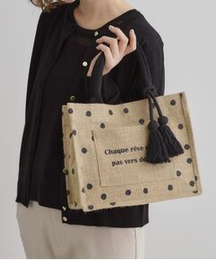 grove / グローブ トートバッグ | スクエアタッセルジュートトート