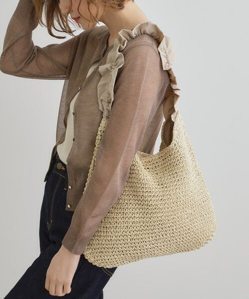 grove/グローブ フリルギャザーペーパーワンショルダー ライトベージュ(051) 00 grove/グローブ フリルギャザーペーパーワンショルダー ライトベージュ(051) 00