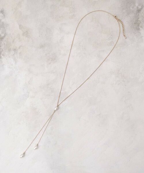 grove/グローブ 淡水バロックパールY字ネックレス ゴールド(007) 00 grove/グローブ 淡水バロックパールY字ネックレス ゴールド(007) 00