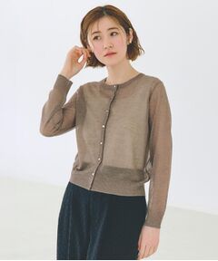 EPOCA♡エポカ　レーヨン　シアーカーディガン　ピンク　ウォッシャブル レーヨンナイロンストレッチ ニットカーディガン(トップス