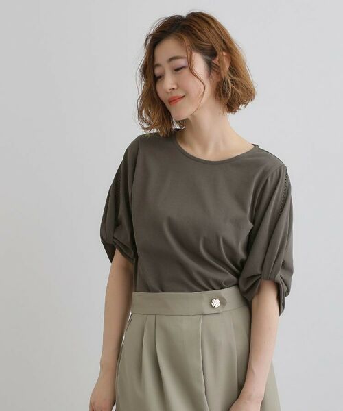 grove/グローブ はしごレース袖ねじり風プルオーバー スミクロ(018) 01(S) grove/グローブ はしごレース袖ねじり風プルオーバー スミクロ(018) 01(S)