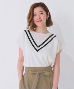 grove / グローブ ニット・セーター | 繊細な透かし編みが上品な大人のチルデンニット