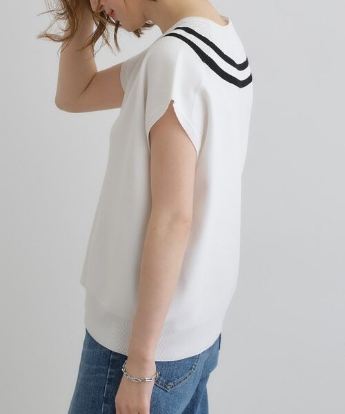 grove / グローブ ニット・セーター | 繊細な透かし編みが上品な大人のチルデンニット | 詳細12