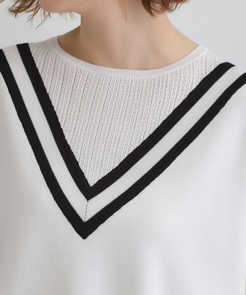 grove / グローブ ニット・セーター | 繊細な透かし編みが上品な大人のチルデンニット | 詳細14