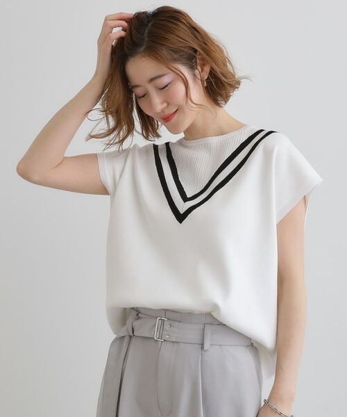 grove / グローブ ニット・セーター | 繊細な透かし編みが上品な大人のチルデンニット | 詳細2