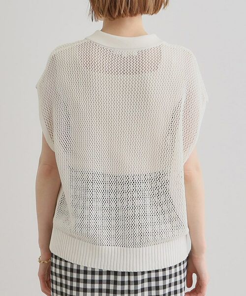 grove / グローブ ニット・セーター | 取り入れるだけで旬顔 メッシュ編みポロニット | 詳細17