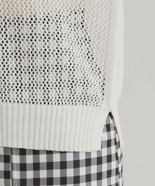 grove / グローブ ニット・セーター | 取り入れるだけで旬顔 メッシュ編みポロニット | 詳細20
