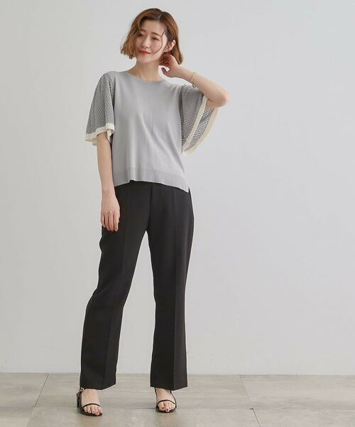 grove / グローブ ニット・セーター | 袖透かし編みフレアースリーブニット | 詳細12