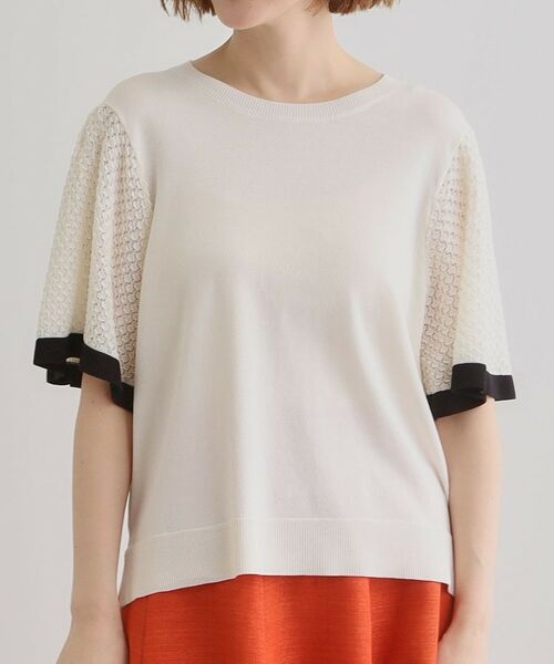 grove / グローブ ニット・セーター | 袖透かし編みフレアースリーブニット | 詳細18