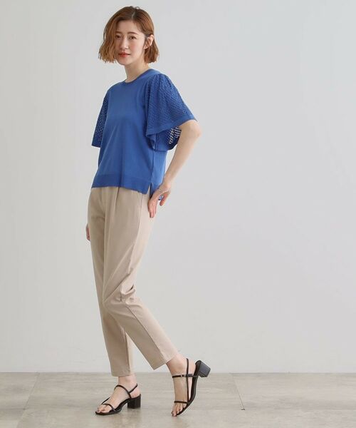 grove / グローブ ニット・セーター | 袖透かし編みフレアースリーブニット | 詳細3