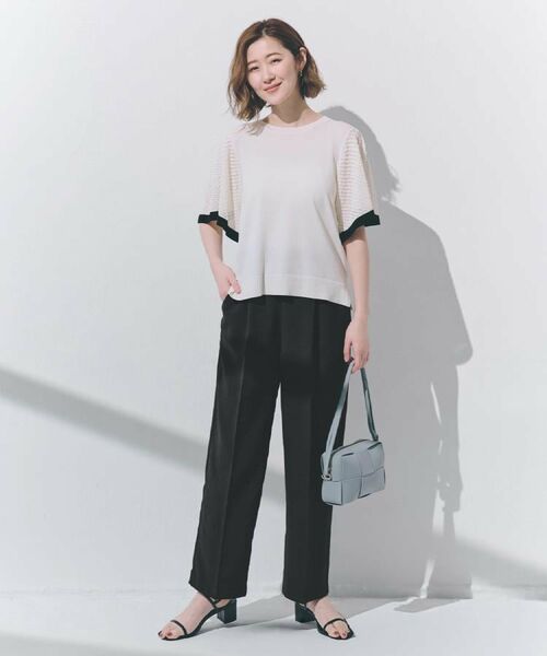 grove / グローブ ニット・セーター | 袖透かし編みフレアースリーブニット | 詳細8