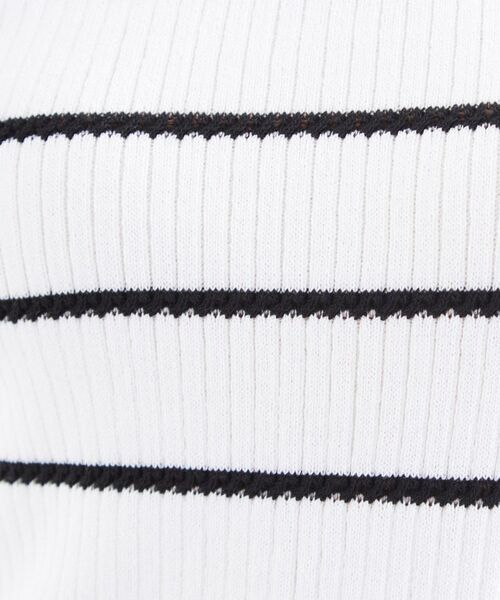 grove / グローブ ニット・セーター | 地柄ボーダーリブニットプルオーバー | 詳細12