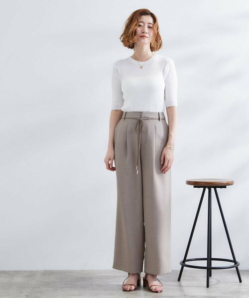 grove / グローブ ニット・セーター | 地柄ボーダーリブニットプルオーバー | 詳細7