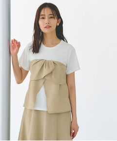 grove / グローブ カットソー | 【大人のリゾートスタイル/SETUP】麻調ビスチェドッキングT