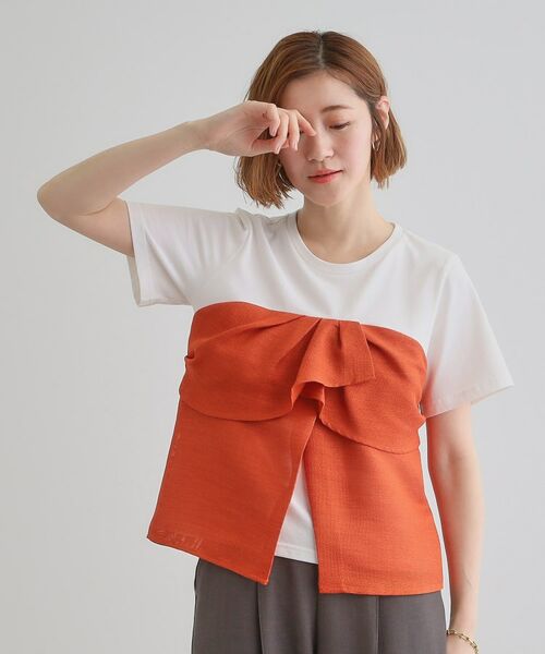 grove / グローブ カットソー | 【大人のリゾートスタイル/SETUP】麻調ビスチェドッキングT | 詳細12