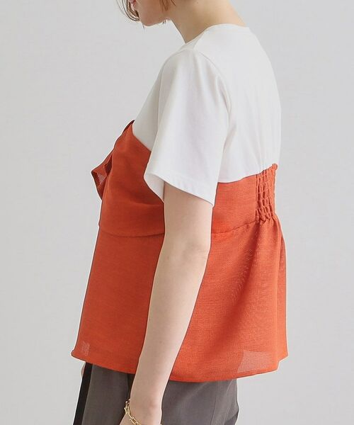 grove / グローブ カットソー | 【大人のリゾートスタイル/SETUP】麻調ビスチェドッキングT | 詳細18