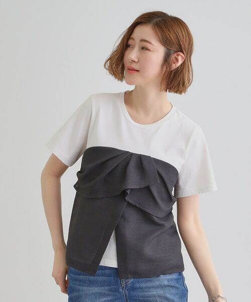 grove / グローブ カットソー | 【大人のリゾートスタイル/SETUP】麻調ビスチェドッキングT | 詳細2