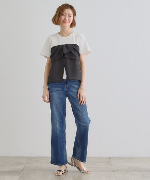 grove / グローブ カットソー | 【大人のリゾートスタイル/SETUP】麻調ビスチェドッキングT | 詳細3