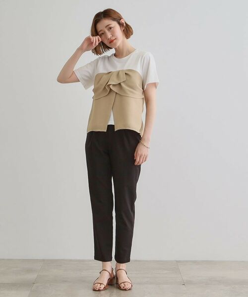 grove / グローブ カットソー | 【大人のリゾートスタイル/SETUP】麻調ビスチェドッキングT | 詳細8