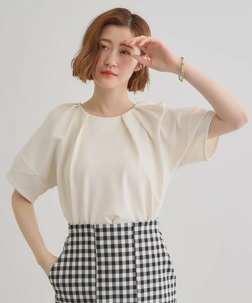 grove / グローブ カットソー | 楽してきまる ランタンスリーブプルオーバー(オフホワイト(003))