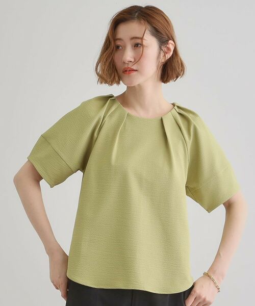 grove / グローブ カットソー | 楽してきまる ランタンスリーブプルオーバー(グリーン(022))