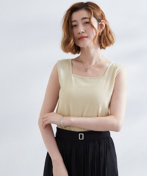 grove / グローブ キャミソール・チューブトップ | ジャカードスクエアネックタンク | 詳細10