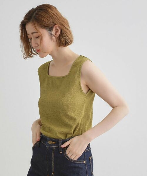 grove / グローブ キャミソール・チューブトップ | ジャカードスクエアネックタンク | 詳細5