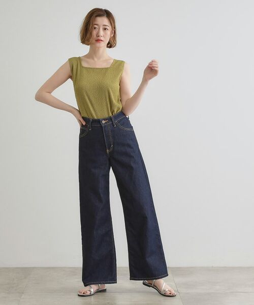 grove / グローブ キャミソール・チューブトップ | ジャカードスクエアネックタンク | 詳細7