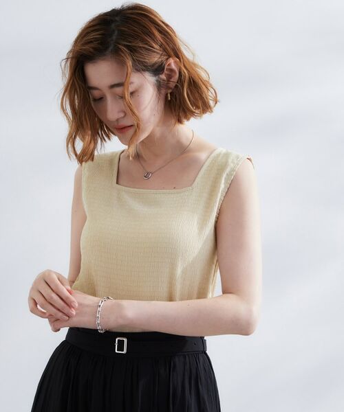 grove / グローブ キャミソール・チューブトップ | ジャカードスクエアネックタンク | 詳細9
