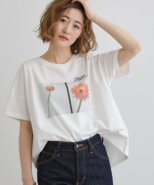 grove / グローブ Tシャツ | 【コラボITEM】DILIGENCE PARLOUR フォトフレアTシャツ(花ガーベラ(003))