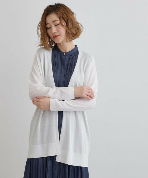 grove / グローブ カーディガン・ボレロ | 【接触冷感/UVカットetc】夏に嬉しい機能付き！ベーシックロングカーディガン | 詳細1
