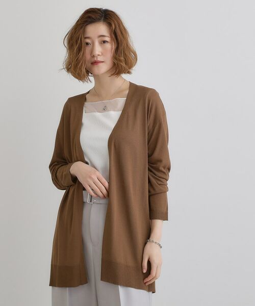 grove / グローブ カーディガン・ボレロ | 【接触冷感/UVカットetc】夏に嬉しい機能付き！ベーシックロングカーディガン | 詳細13