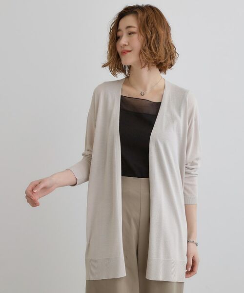 grove / グローブ カーディガン・ボレロ | 【接触冷感/UVカットetc】夏に嬉しい機能付き！ベーシックロングカーディガン | 詳細18