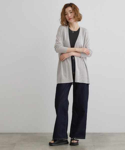 grove / グローブ カーディガン・ボレロ | 【接触冷感/UVカットetc】夏に嬉しい機能付き！ベーシックロングカーディガン | 詳細7
