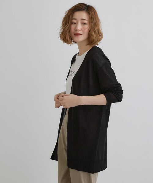 grove / グローブ カーディガン・ボレロ | 【接触冷感/UVカットetc】夏に嬉しい機能付き！ベーシックロングカーディガン | 詳細9