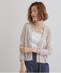 malo ベージュ カーディガン ウール縮絨 ロングカーディガン（トップス）｜Madu（マディ