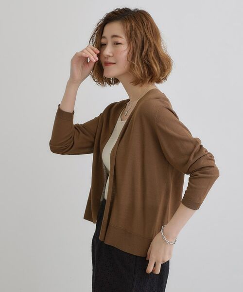 grove / グローブ カーディガン・ボレロ | 【接触冷感/UVカットetc】夏に嬉しい機能付き！ベーシックショートカーディガン | 詳細13