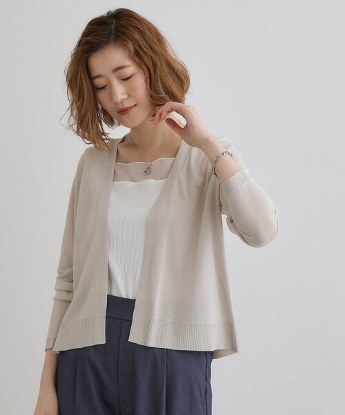 grove / グローブ カーディガン・ボレロ | 【接触冷感/UVカットetc】夏に嬉しい機能付き！ベーシックショートカーディガン | 詳細17