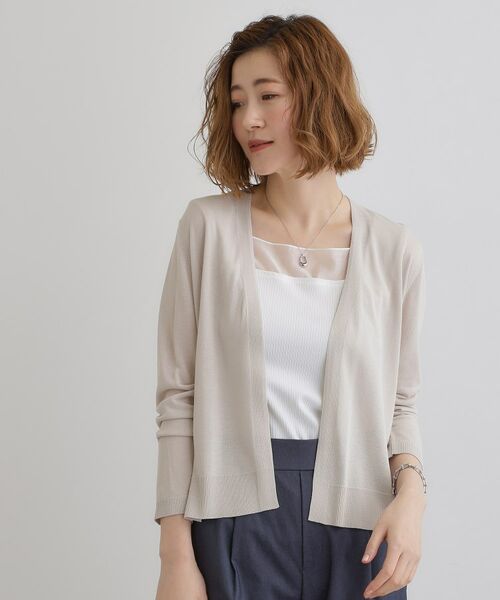 grove / グローブ カーディガン・ボレロ | 【接触冷感/UVカットetc】夏に嬉しい機能付き！ベーシックショートカーディガン | 詳細18