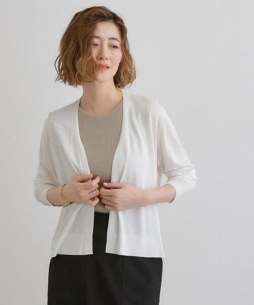 grove / グローブ カーディガン・ボレロ | 【接触冷感/UVカットetc】夏に嬉しい機能付き！ベーシックショートカーディガン | 詳細2