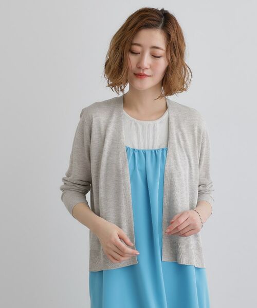 grove / グローブ カーディガン・ボレロ | 【接触冷感/UVカットetc】夏に嬉しい機能付き！ベーシックショートカーディガン | 詳細5