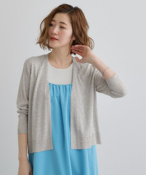 grove / グローブ カーディガン・ボレロ | 【接触冷感/UVカットetc】夏に嬉しい機能付き！ベーシックショートカーディガン | 詳細6